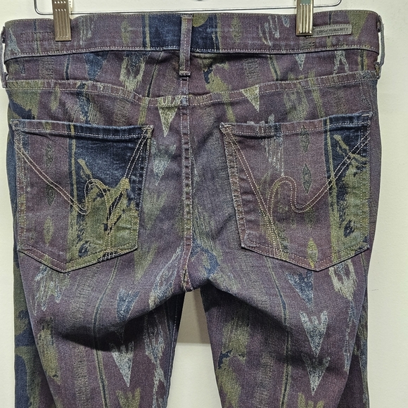 Citizens of Humanity Avedon Beowulf Aztec Print Low Rise Skinny Jeans 30 - Picture 9 of 16